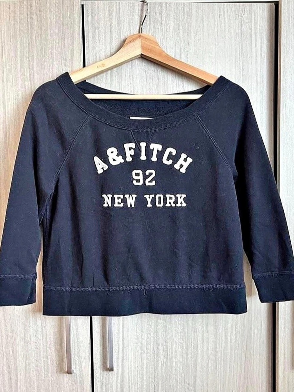 Abercrombie & Fitch New York 92 Graphic Sweatshirt Black XS